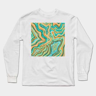 Aero Blue and Atomic Tangerine Inkscape Long Sleeve T-Shirt